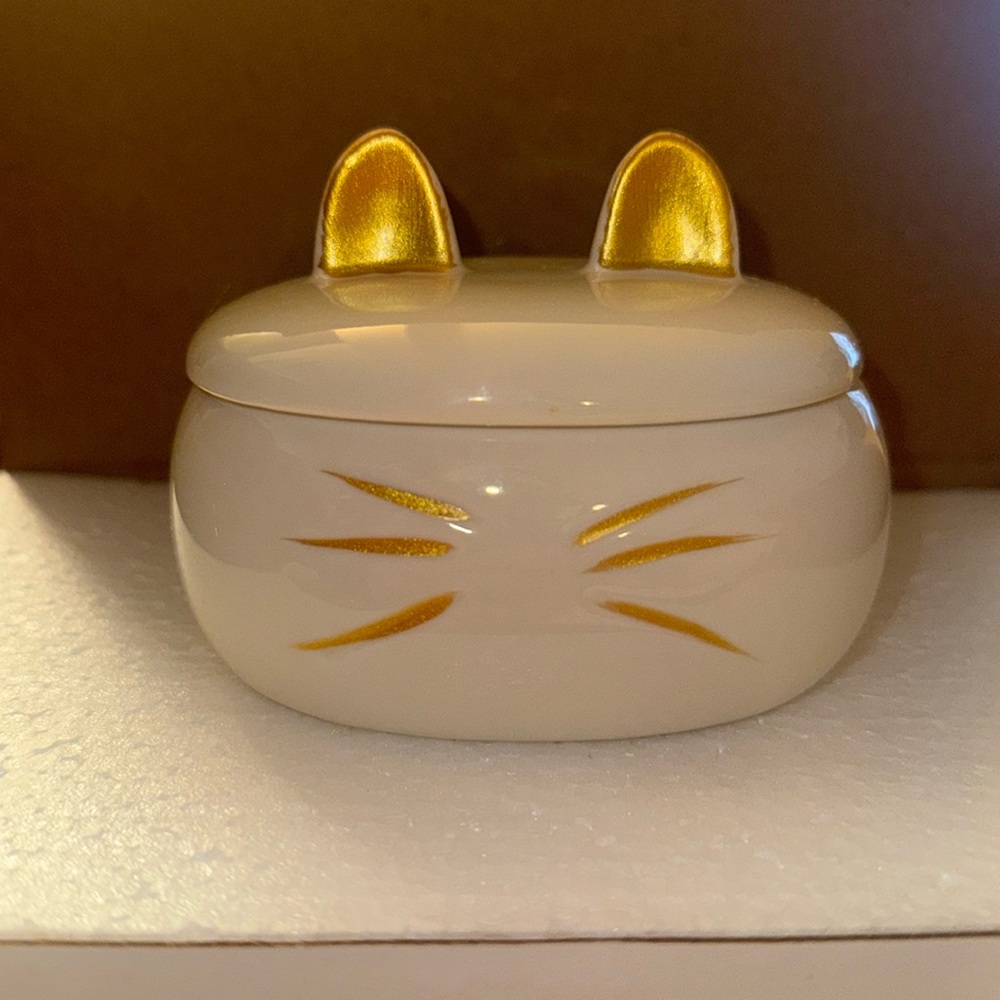 Ceramic Kitty Trinket Dish 2/2